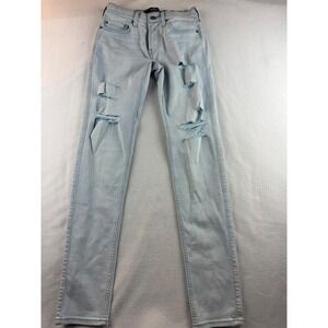 Hollister Stacked Skinny Jeans W28 L30 Light‎ Wash Distressed Ripped Denim